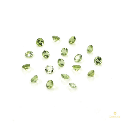 Natural Peridot Calibrated Rounds | 2mm & 2.5mm