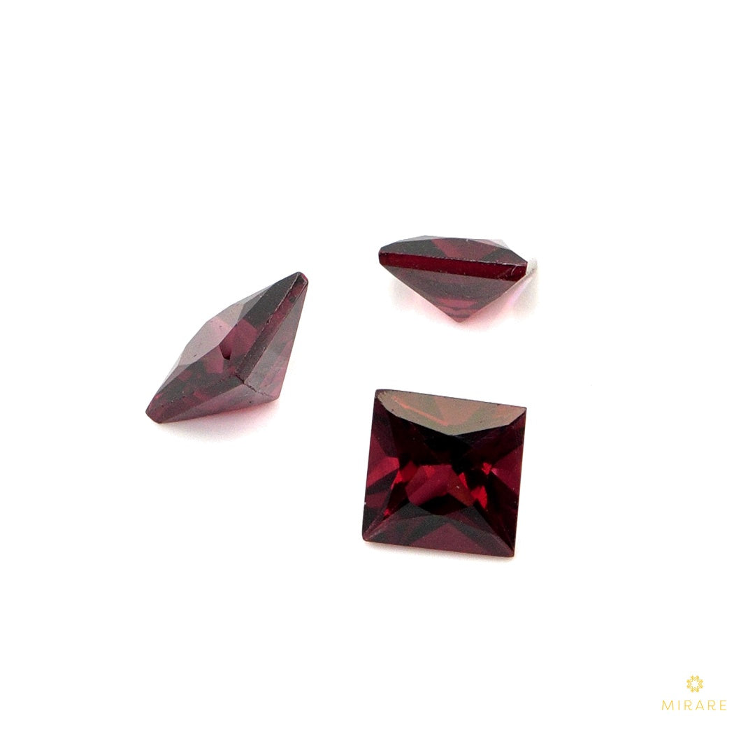 Natural Mozambique Garnet Calibrated Squares | 8mm & 9mm