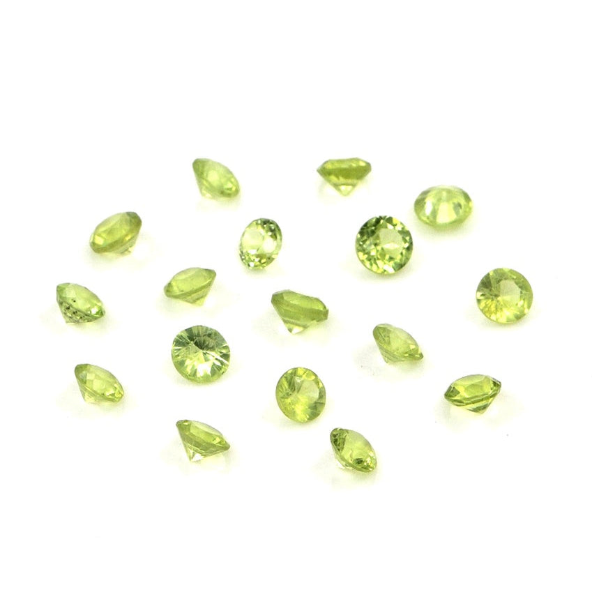 Natural Peridot Calibrated Rounds | 3mm & 3.5mm