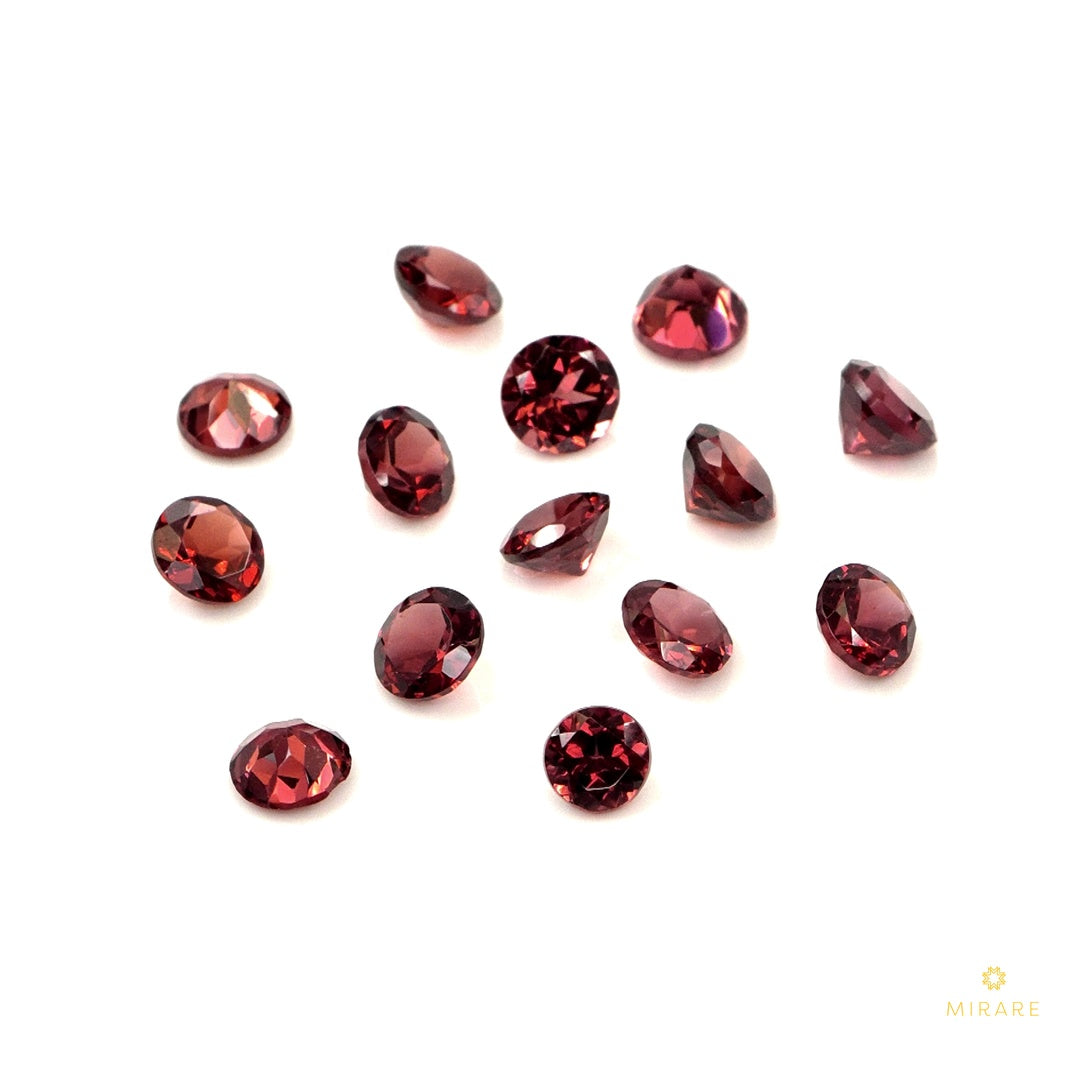 Natural Mozambique Garnet Calibrated Rounds | 5mm & 6mm