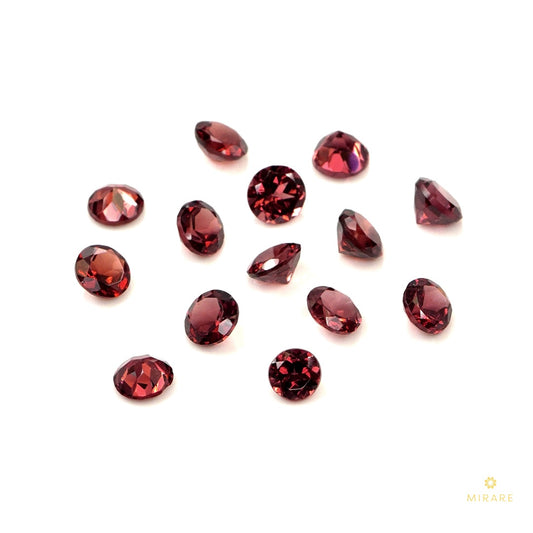Natural Mozambique Garnet Calibrated Rounds | 3mm & 4mm