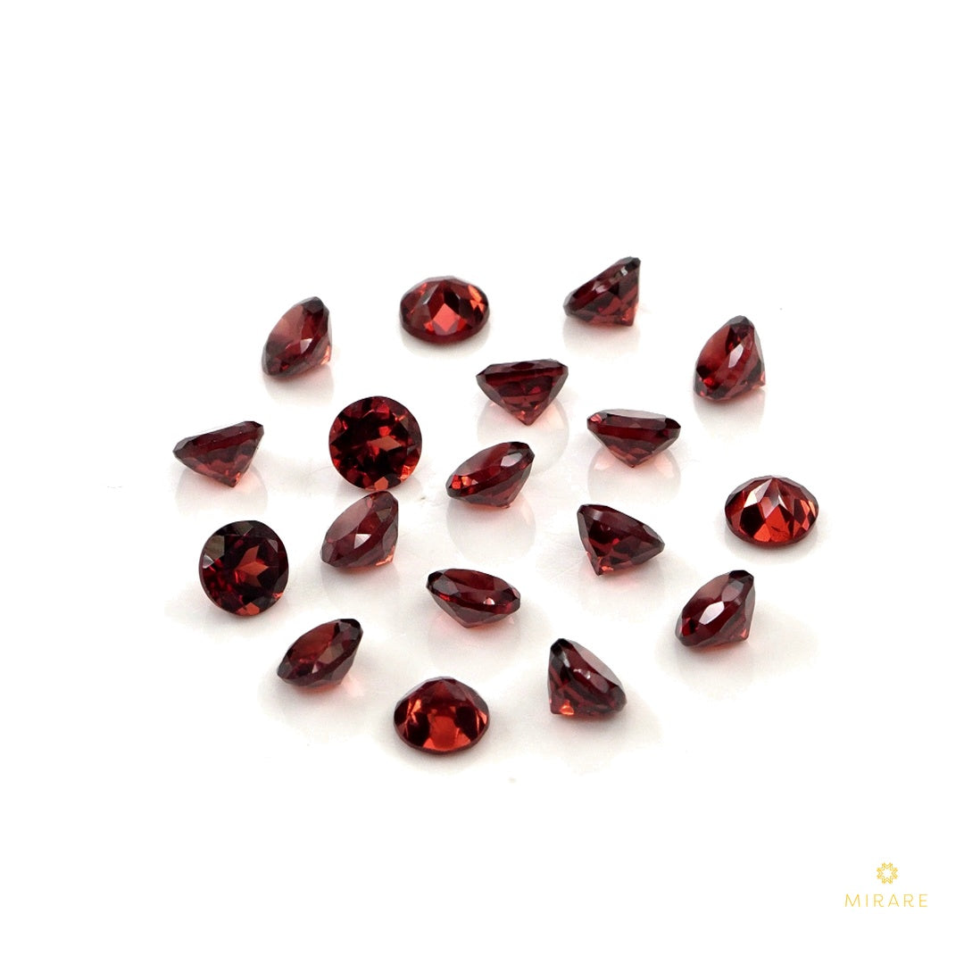 Natural Mozambique Garnet Calibrated Rounds | 5mm & 6mm