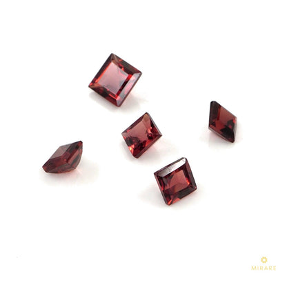 Natural Mozambique Garnet Calibrated Squares | 3mm & 3.5mm