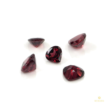 Natural Mozambique Garnet Calibrated Hearts | 6mm & 7mm