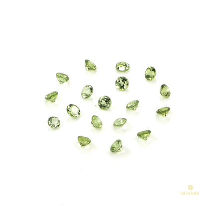 Natural Peridot Calibrated Rounds | 2mm & 2.5mm