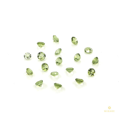 Natural Peridot Calibrated Rounds | 2mm & 2.5mm