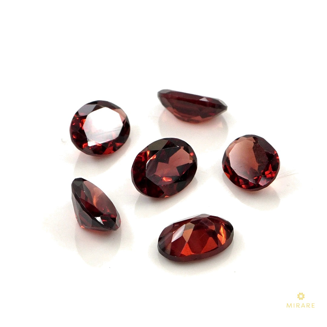 Natural Mozambique Garnet Calibrated Ovals | 5x7mm & 6x8mm