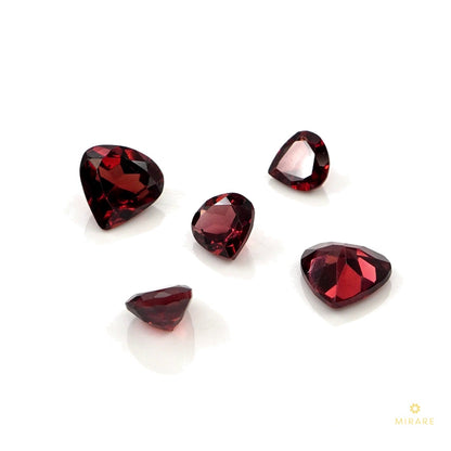 Natural Mozambique Garnet Calibrated Hearts | 4mm & 5mm