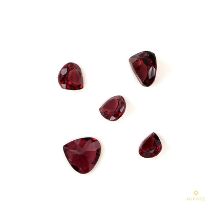 Natural Mozambique Garnet Calibrated Hearts | 4mm & 5mm