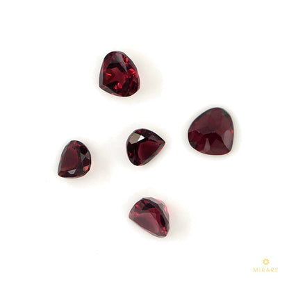 Natural Mozambique Garnet Calibrated Hearts | 6mm & 7mm