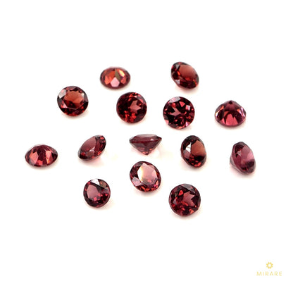 Natural Mozambique Garnet Calibrated Rounds | 5mm & 6mm