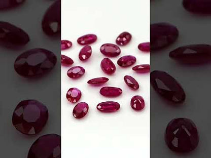 Natural Untreated Burma Ruby Calibrated Ovals | 3x5mm & 4x6mm