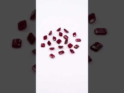 Natural Burma Untreated Calibrated Ruby Octagons | 3x5mm & 4x6mm