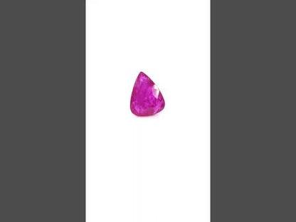 Natural Mozambique Untreated Ruby Pear 2cts