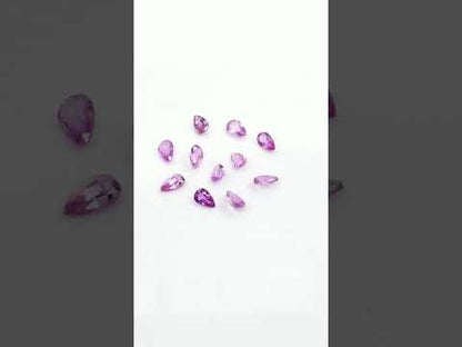 Natural Mozambique Untreated Pink Sapphire Calibrated Pears | 3x5mm & 4x6mm