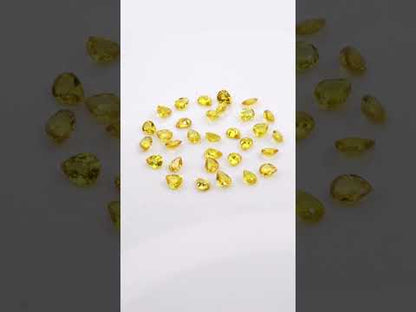 Natural Untreated Yellow Sapphire Calibrated Pears | 5x6mm & 6x7mm