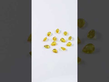 Natural Bangkok Calibrated Yellow Sapphire Pears | 3x5mm & 4x6mm