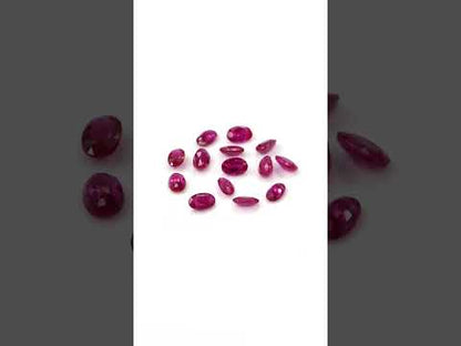 Natural Untreated Burma Ruby Calibrated Ovals | 3x5mm & 4x6mm