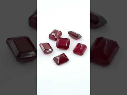 Natural Bangkok Ruby Calibrated Octagons | 8x10mm
