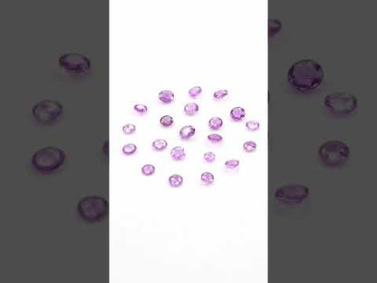 Natural Untreated Purple Sapphire Calibrated Rose Cut Rounds | 3mm & 4mm