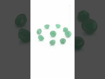 Natural Zambian Emerald Calibrated Rounds | 3mm & 4mm
