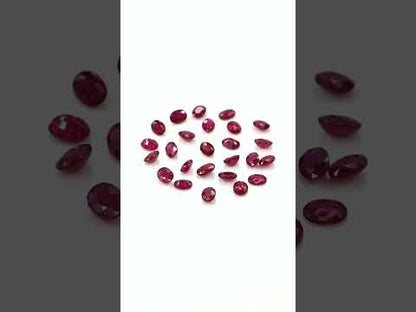 Natural Untreated Burma Ruby Calibrated Ovals | 3x4mm & 4x5mm