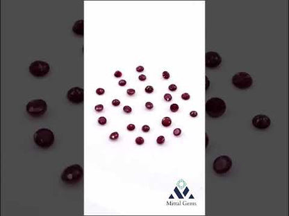 Natural Burma Untreated Calibrated Ruby Rounds | 3mm