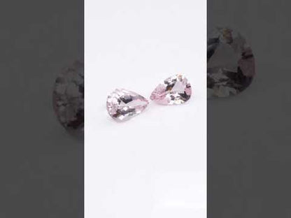 Natural Morganite Pears Matching Pair | 5.34cts