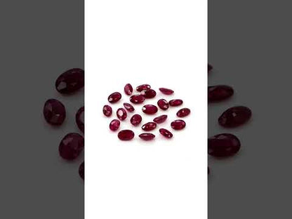 Natural Untreated Burma Ruby Calibrated Ovals | 3x5mm & 4x6mm