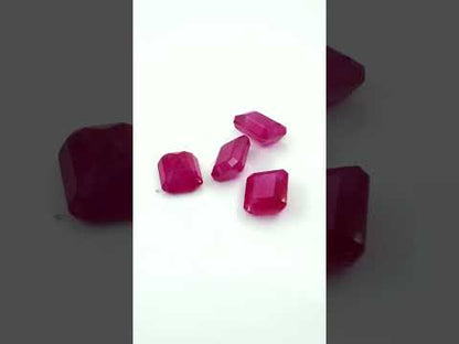 Natural Bangkok Ruby Calibrated Octagons | 9x11mm & 10x12mm