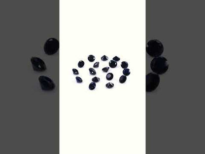 Natural Untreated Blue Sapphire Calibrated Rounds | 1.5mm & 1.75mm