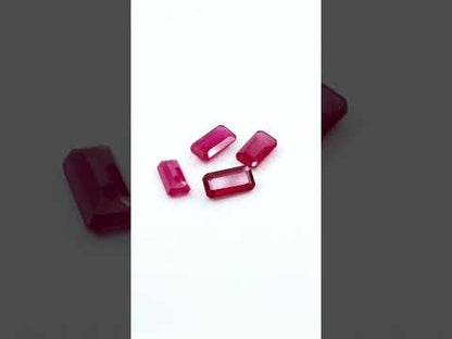 Natural Bangkok Ruby Calibrated Octagons | 4x8mm & 5x10mm