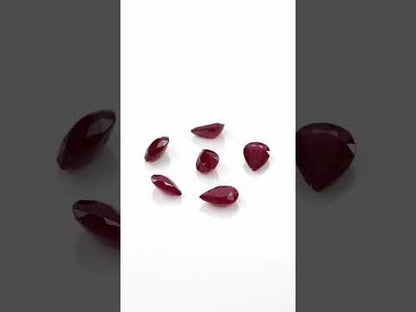 Natural Untreated African Ruby Calibrated Pears | 5x7mm & 6x8mm
