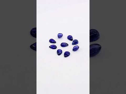 Natural Bangkok Blue Sapphire Calibrated Cabochon Pears | 3x5mm & 4x6mm