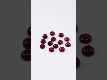 Natural Bangkok Ruby Calibrated Cabochon Rounds | 6mm & 7mm