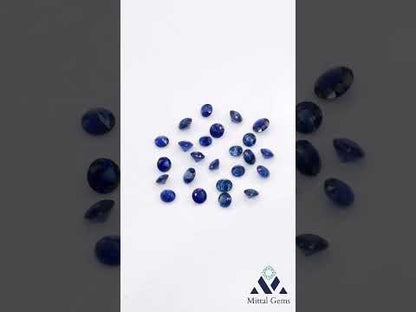 Natural Untreated Blue Sapphire Calibrated Rounds | 2mm & 2.5mm
