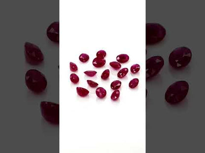 Natural Untreated Burma Ruby Calibrated Ovals | 3x4mm & 4x5mm