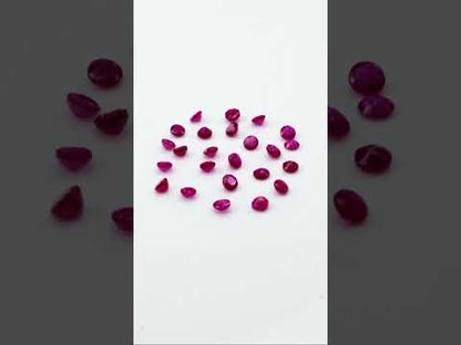 Natural Mozambique Untreated Ruby Calibrated Rounds | 2mm & 2.25mm