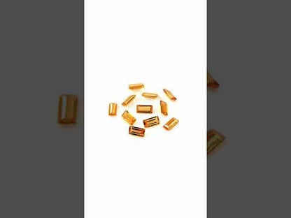 Natural Untreated Orange Sapphire Calibrated Baguettes | 2x4mm & 2.5x5mm