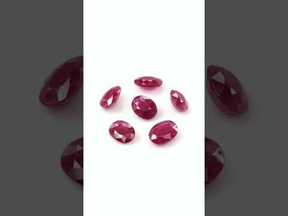 Natural Untreated Burma Ruby Calibrated Ovals | 5x7mm & 6x8mm