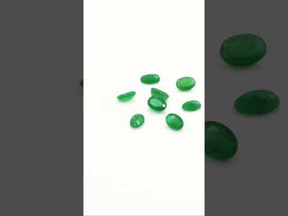 Natural Zambian Emerald Calibrated Ovals | 3x5mm & 4x6mm