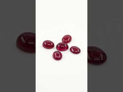 Natural Bangkok Ruby Calibrated Cabochon Ovals | 7x9mm & 8x10mm