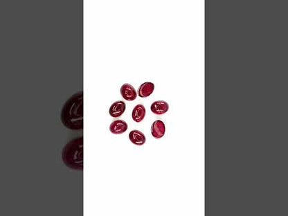Natural Bangkok Ruby Calibrated Cabochon Ovals | 5x7mm & 6x8mm