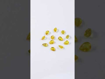 Natural Bangkok Calibrated Yellow Sapphire Pears | 5x7mm & 6x8mm