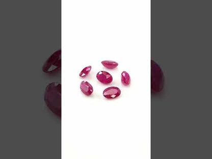 Natural Untreated Burma Ruby Calibrated Ovals | 3x5mm & 4x6mm