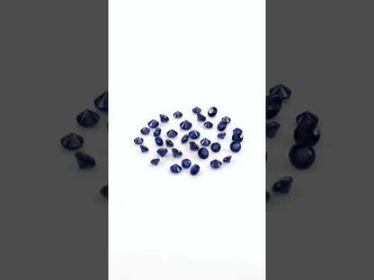 Natural Madagascar Untreated Blue Sapphire Calibrated Rounds | 1.5mm & 1.75mm