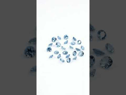 Natural Aquamarine Calibrated Rounds | 3mm & 4mm