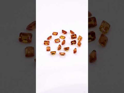 Natural Untreated Orange Sapphire Calibrated Octagons | 3x4mm & 4x5mm
