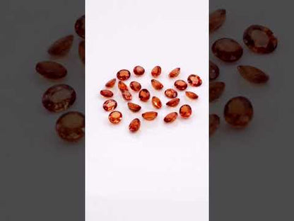 Natural Untreated Orange Sapphire Calibrated Ovals | 3x4mm & 4x5mm
