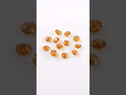 Natural Untreated Orange Sapphire Calibrated Rose Cut Rounds | 3mm & 4mm
